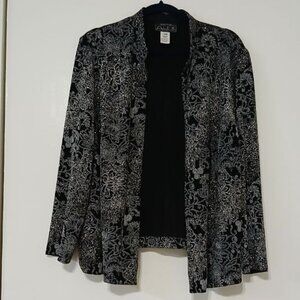 Alex Evenings Metallic Floral Glitter Jacket – Size 2X